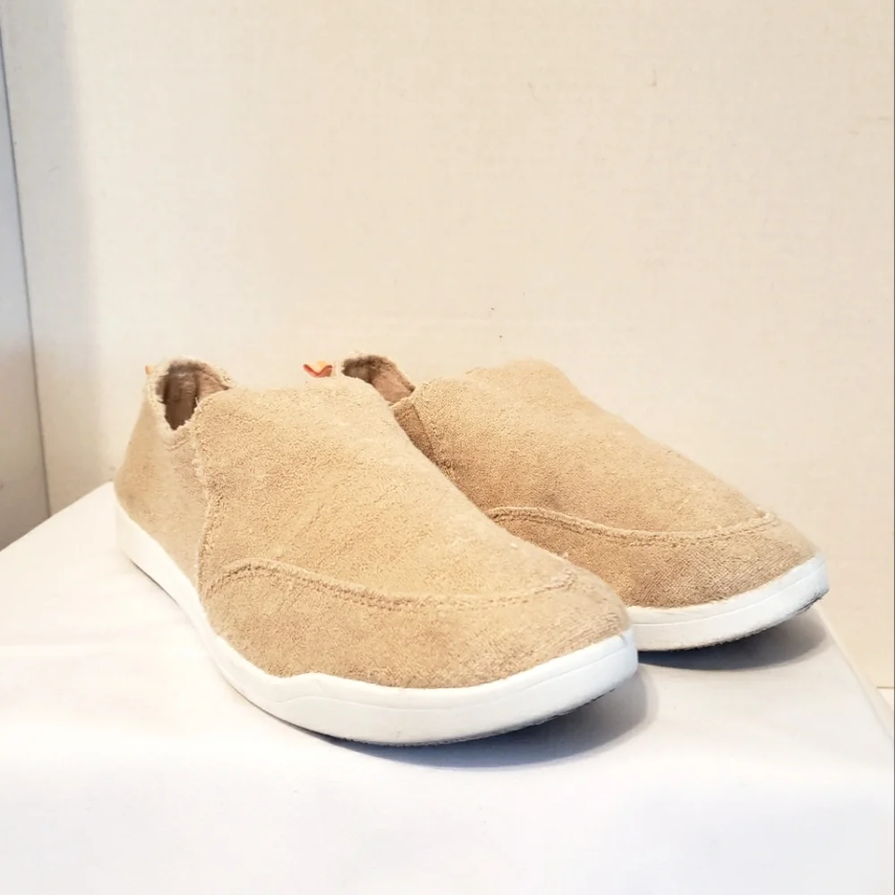 Vionic Beach Malibu Tan Terry Cloth Slip-on Beach Shoes Size: 8.5 - Picture 5 of 12
